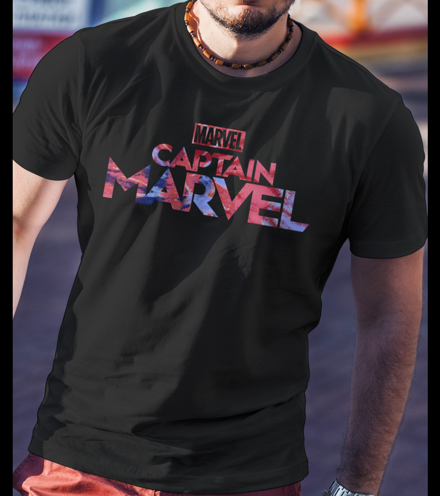 Marvel Captain Marvel Bold Tie Dye Movie T-Shirt