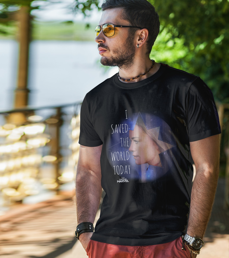 I Saved The World Today Captain Marvel T-Shirt