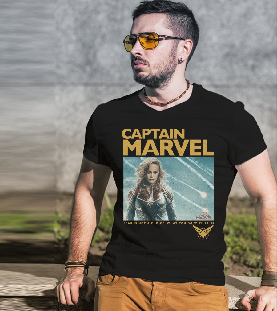 Captain Marvel Fear Is Not A Choice Vintage Movie T-Shirt