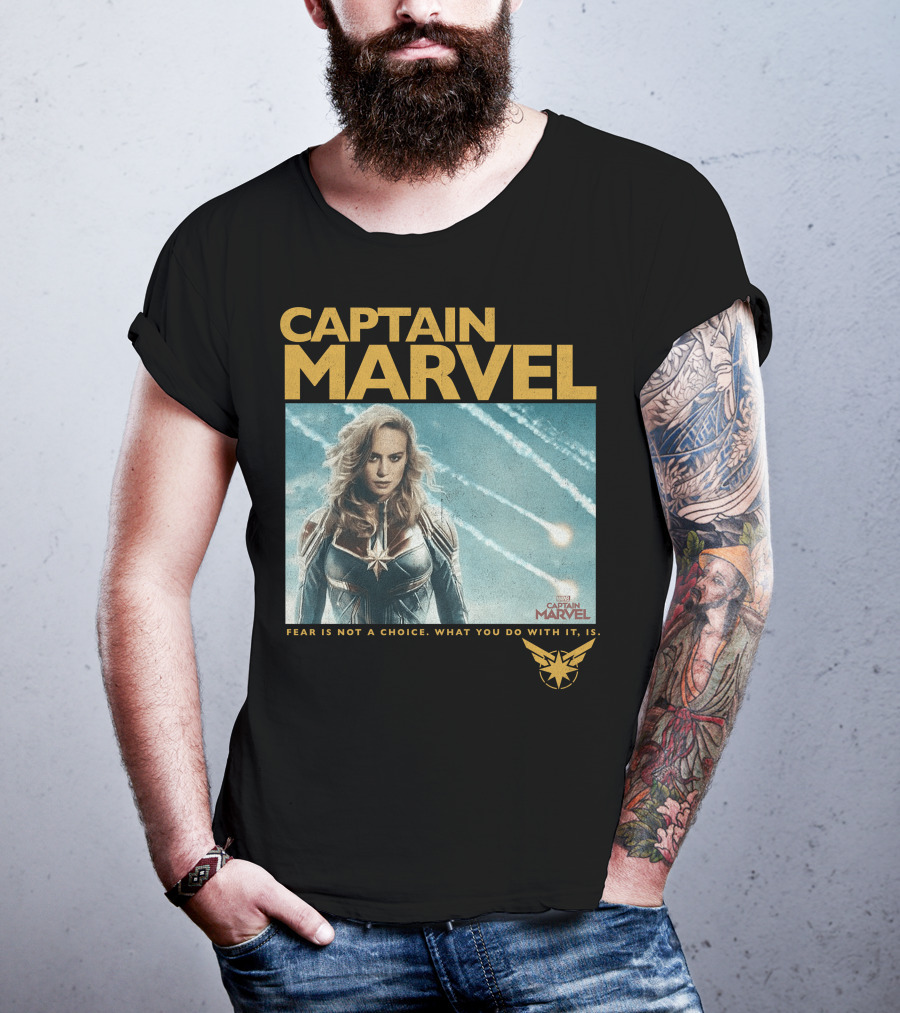 Captain Marvel Fear Is Not A Choice Vintage Movie T-Shirt