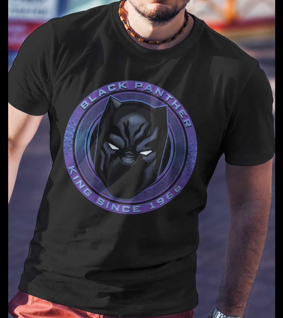 Marvel Black Panther King Since 1966 Iconic Mask T-Shirt