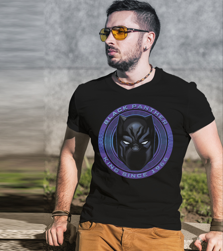 Marvel Black Panther King Since 1966 Iconic Mask T-Shirt