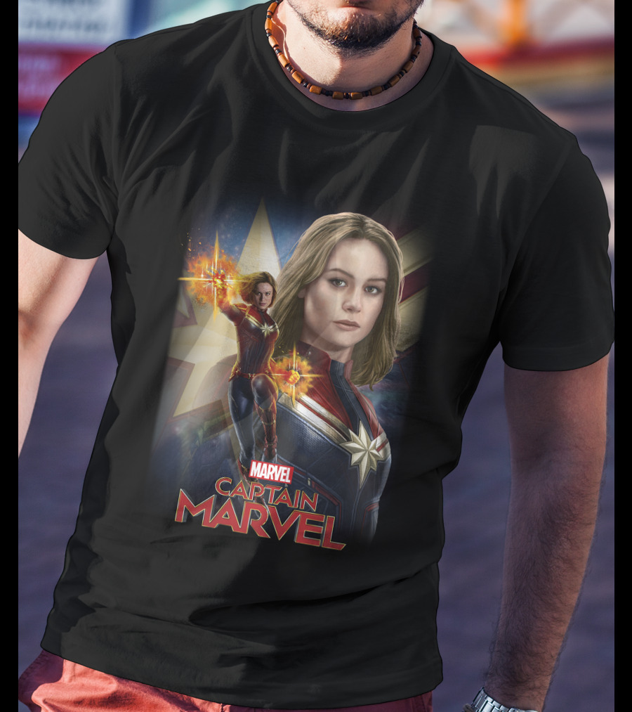 Marvel Captain Marvel Starburst Power T-Shirt