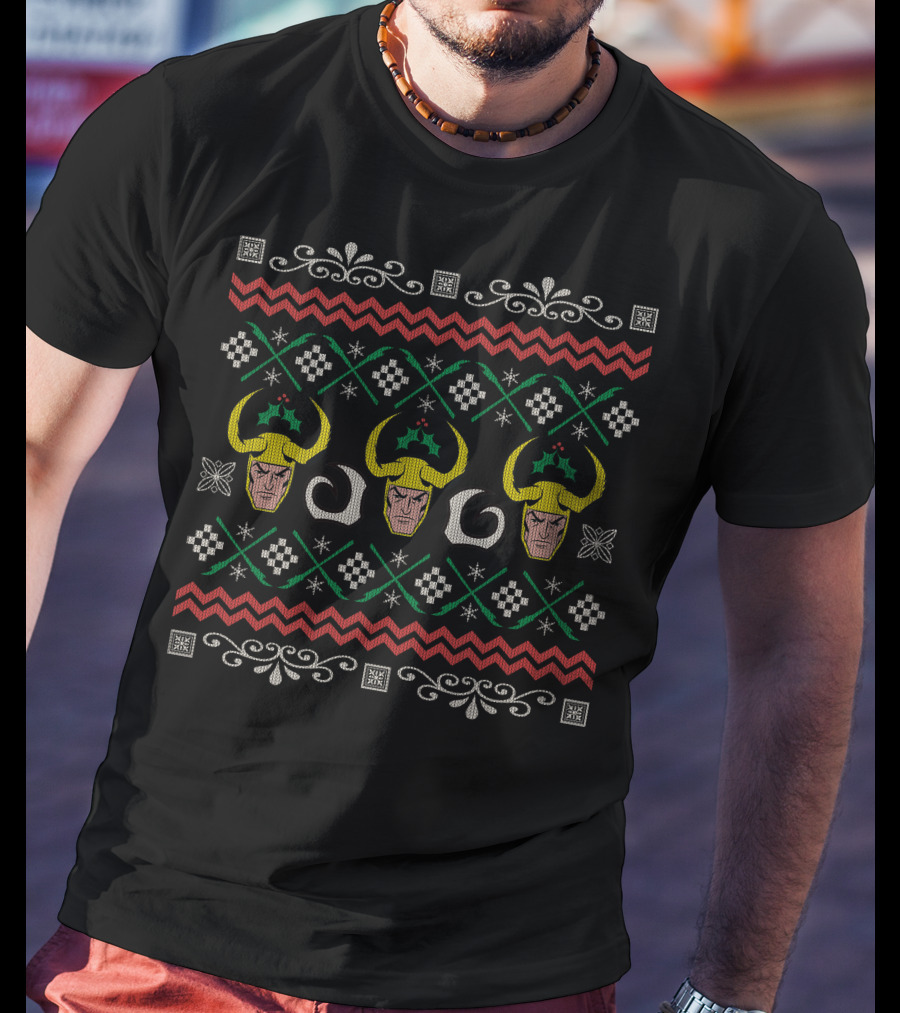 Loki Marvel Christmas Sweater Ugly Holiday T-Shirt
