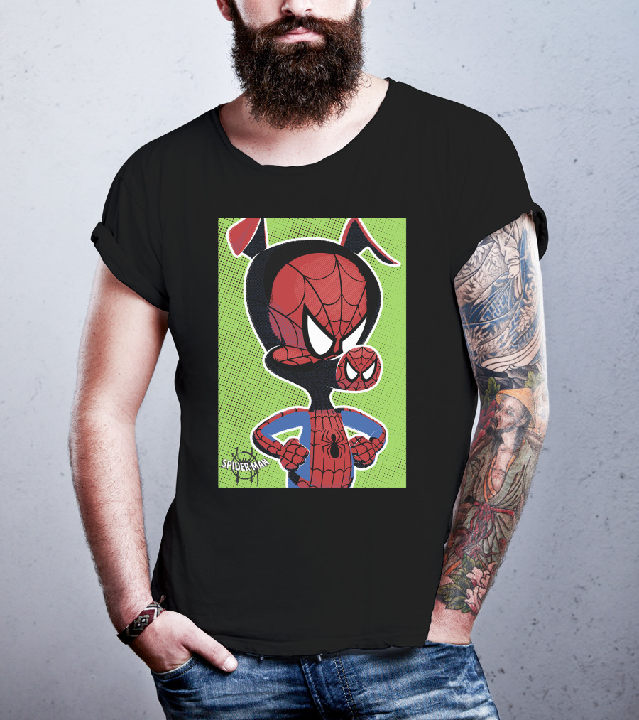 Marvel Spider-Ham Spiderverse Pop Art Spider-Man Character Heroic Pose T-Shirt