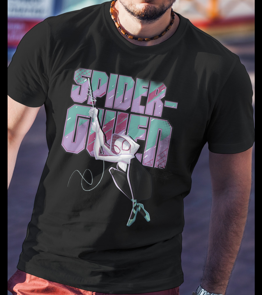 Spider-Gwen Marvel Spider-Man Spiderverse Swinging Hero T-Shirt