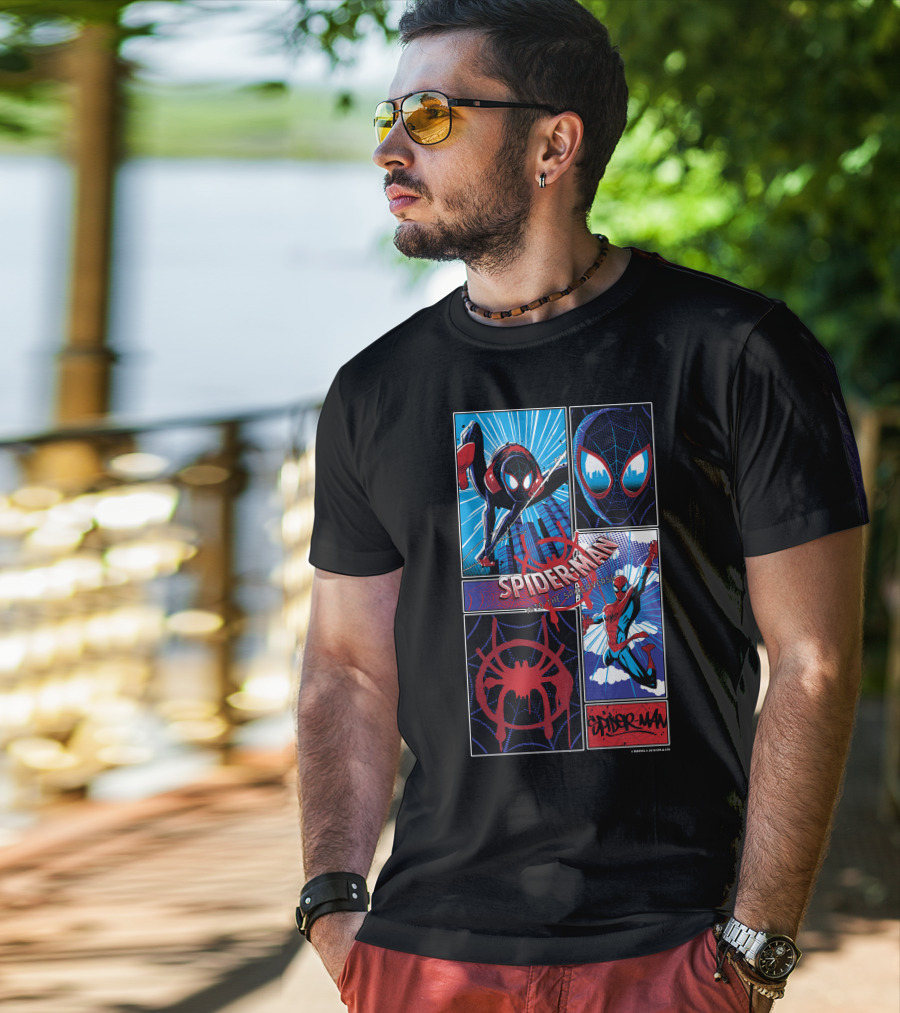 Marvel Spider-Man Spiderverse Miles Morales And Peter Parker T-Shirt
