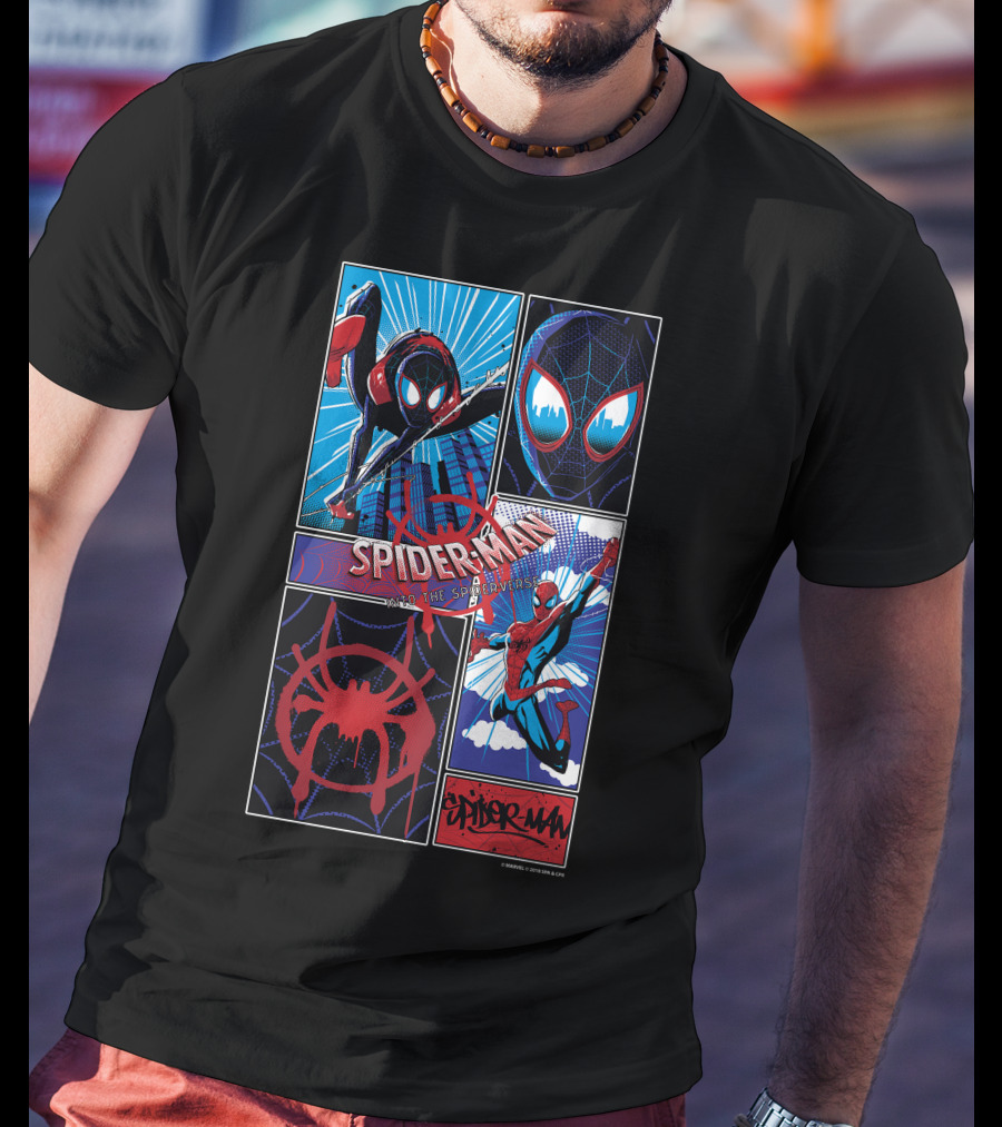 Marvel Spider-Man Spiderverse Miles Morales And Peter Parker T-Shirt