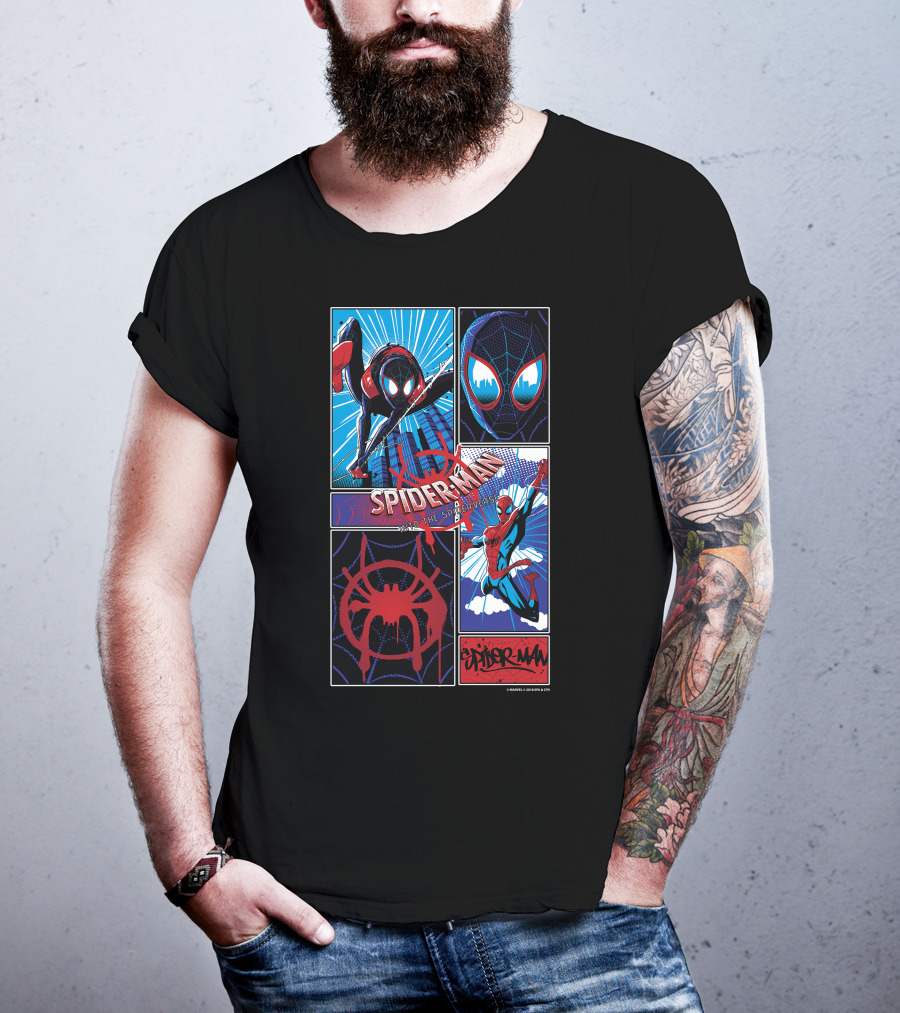 Marvel Spider-Man Spiderverse Miles Morales And Peter Parker T-Shirt