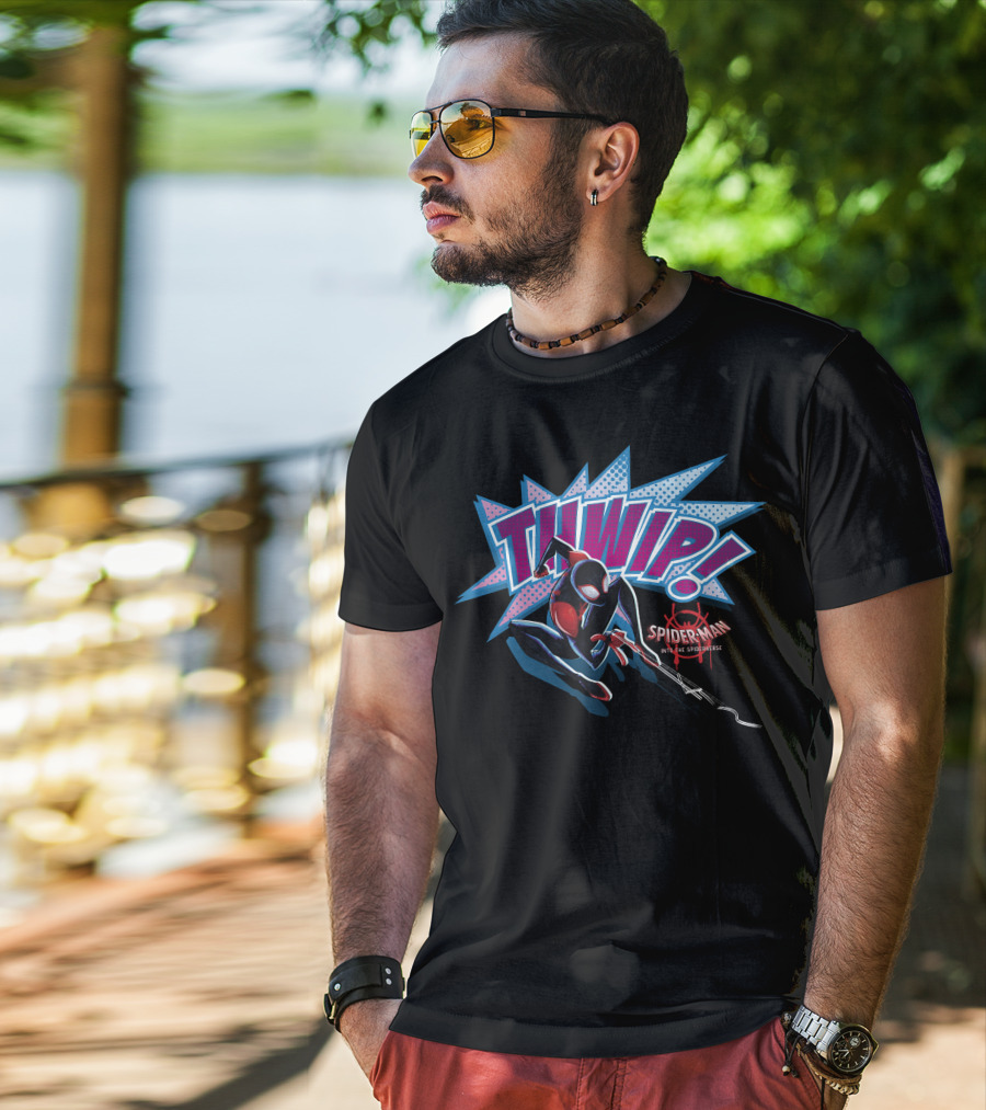 Marvel Spider-Man Into The Spider-Verse Thwip Action T-Shirt