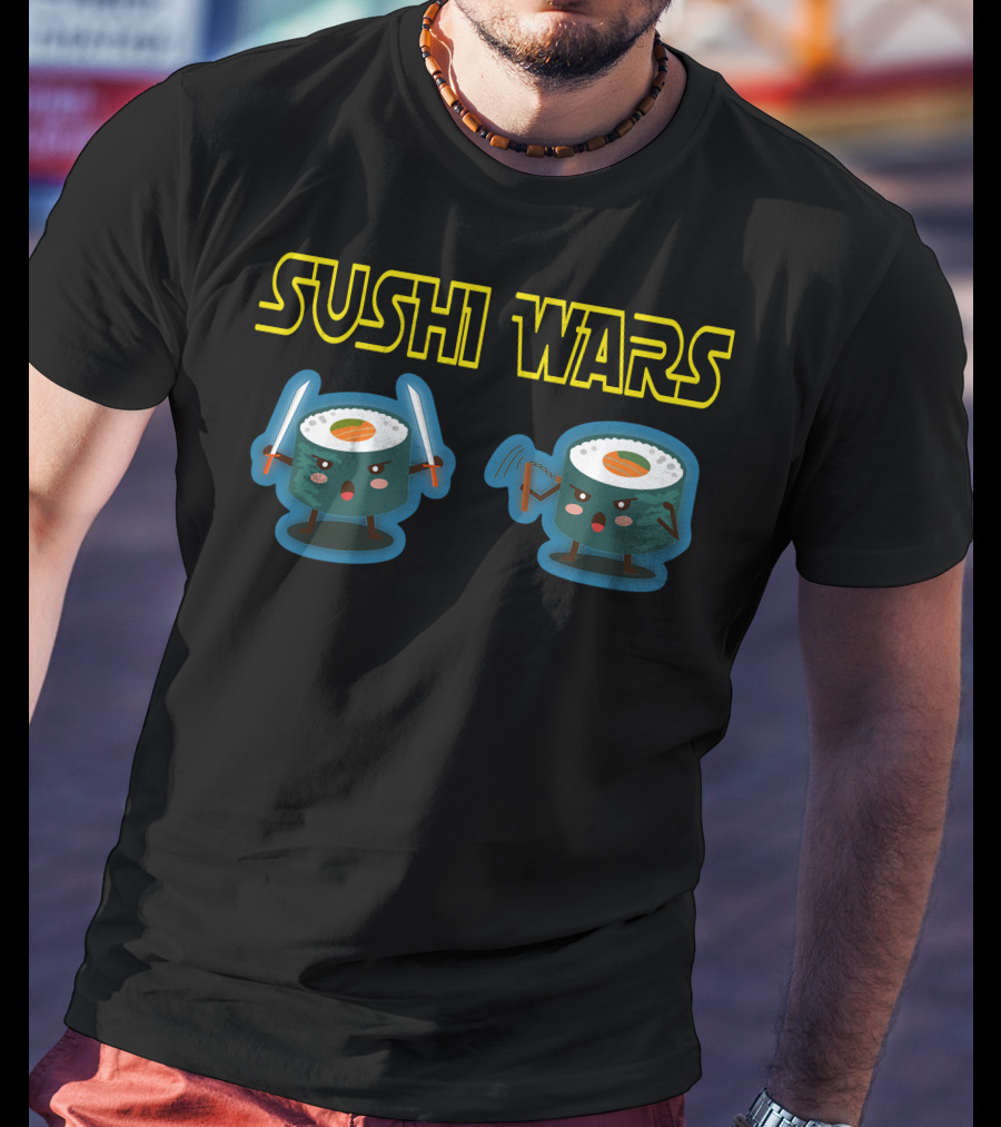Sushi Wars Funny Star Theme Birthday T-Shirt
