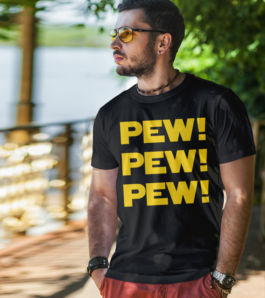 Star Nerd Geek Wars Space Pew Pew Pew Pew Pew Pew T-Shirt