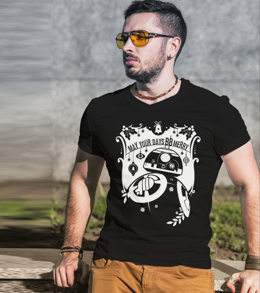 Star Wars BB-8 May Your Days BB Merry Holiday Ornaments T-Shirt