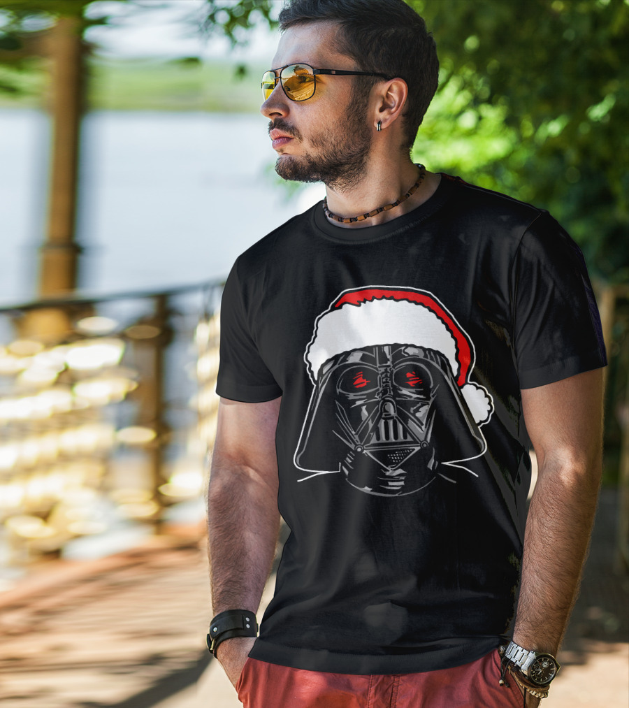 Star Wars Darth Vader Santa Sketch Holiday T-Shirt