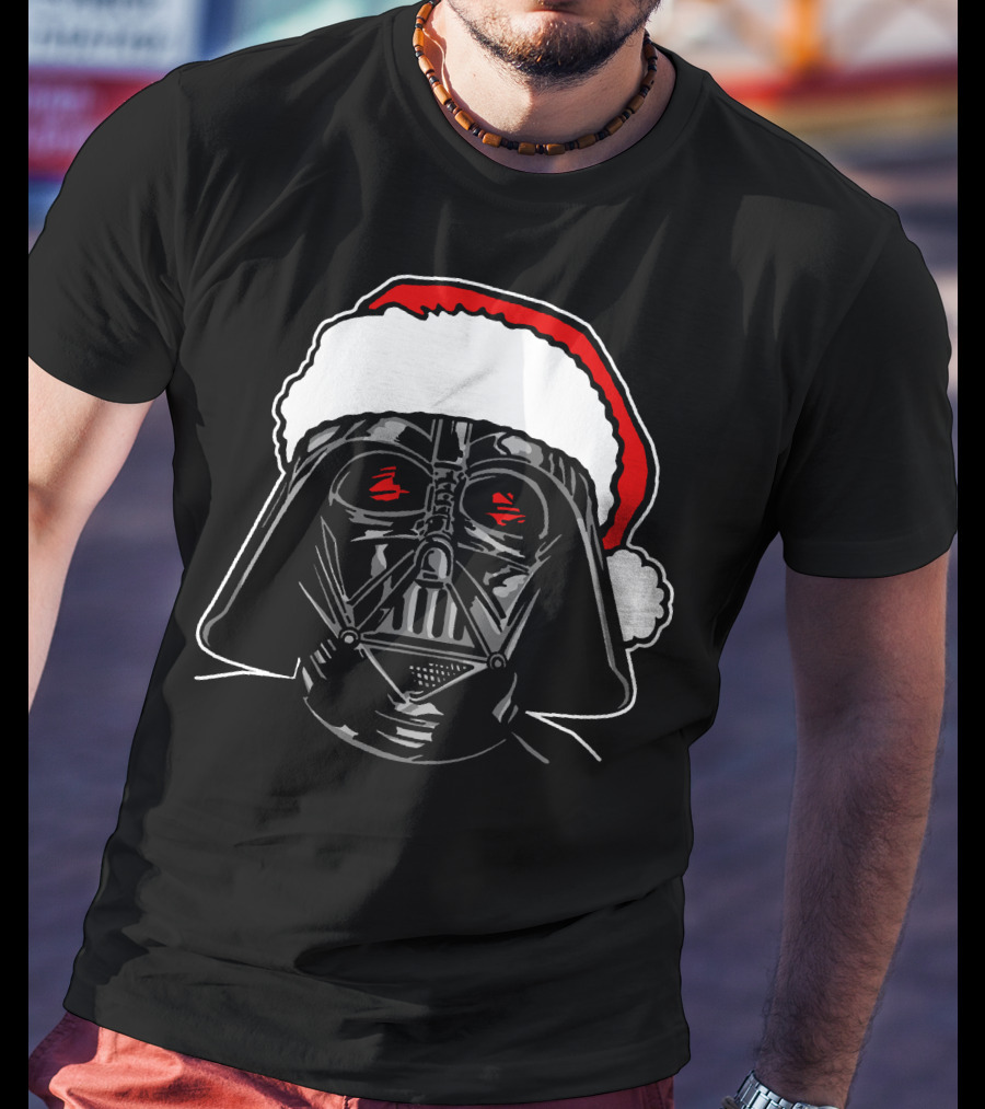 Star Wars Darth Vader Santa Sketch Holiday T-Shirt