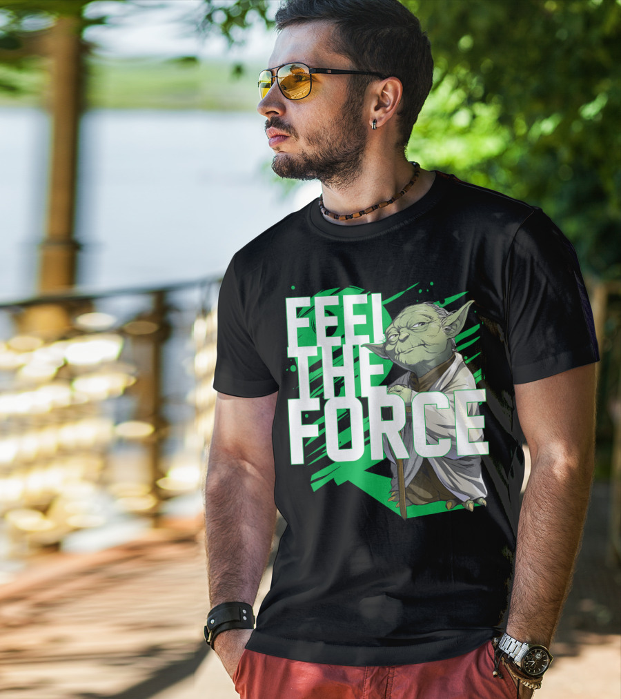 Star Wars Feel The Force Yoda Jedi Master T-Shirt