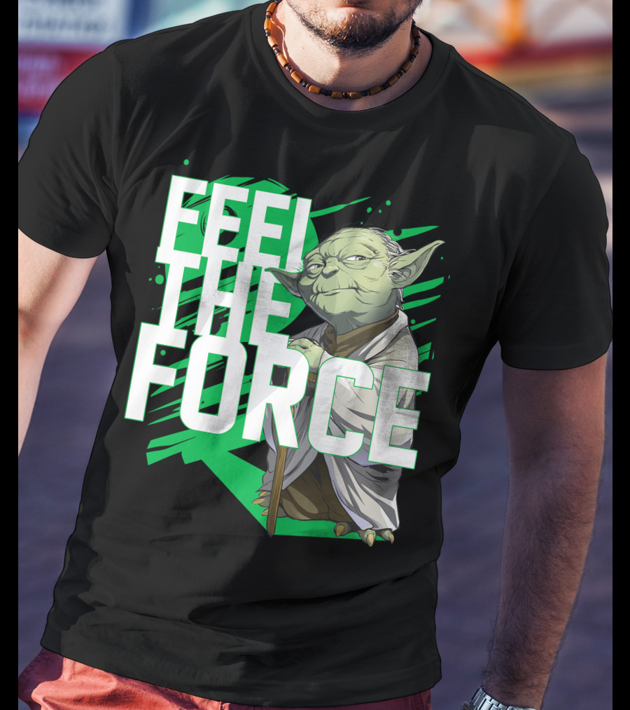 Star Wars Feel The Force Yoda Jedi Master T-Shirt
