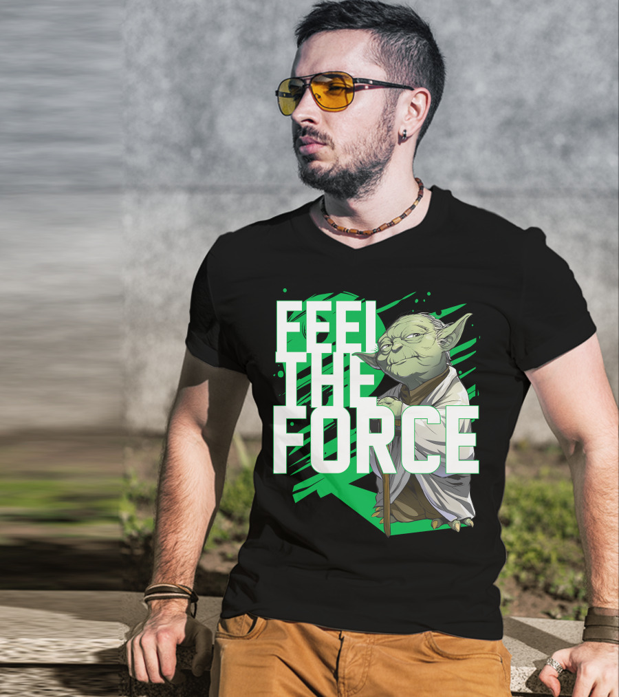 Star Wars Feel The Force Yoda Jedi Master T-Shirt