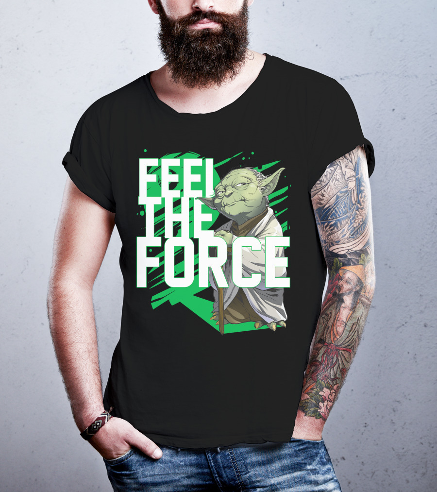 Star Wars Feel The Force Yoda Jedi Master T-Shirt