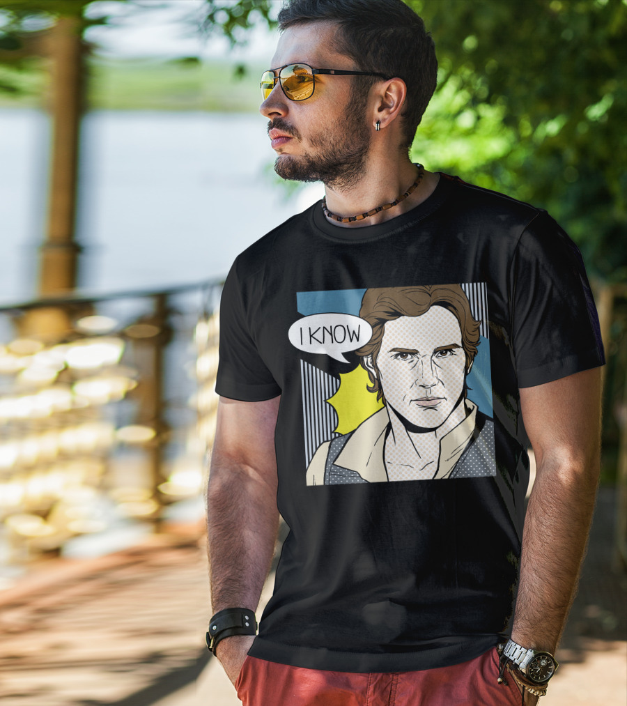 Star Wars Han Solo I Know Pop Art Retro Couples Fan Favorite T-Shirt