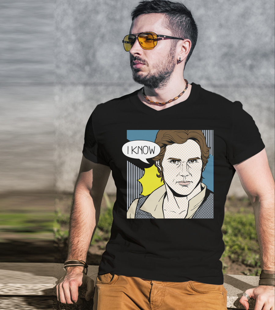 Star Wars Han Solo I Know Pop Art Retro Couples Fan Favorite T-Shirt