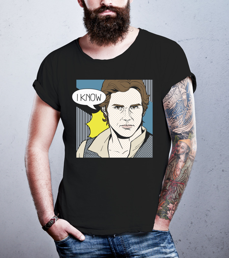 Star Wars Han Solo I Know Pop Art Retro Couples Fan Favorite T-Shirt
