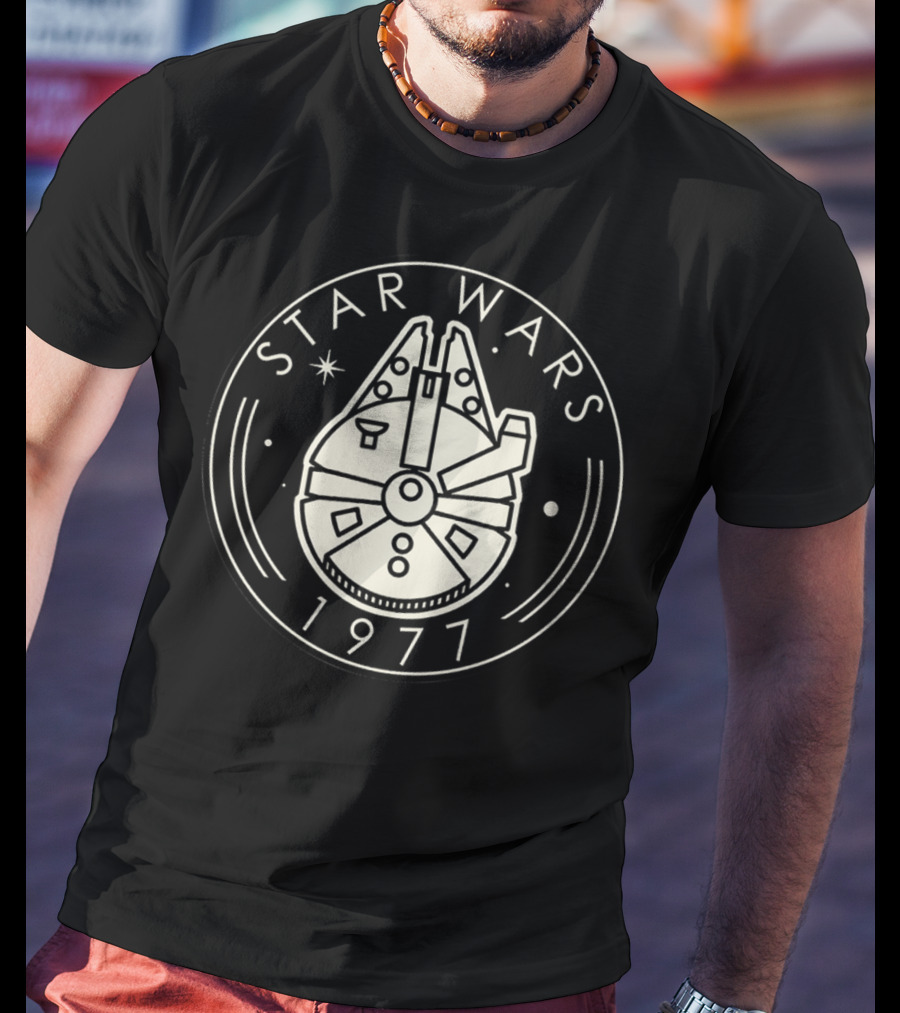 Star Wars Millennium Falcon 1977 Circular Emblem T-Shirt