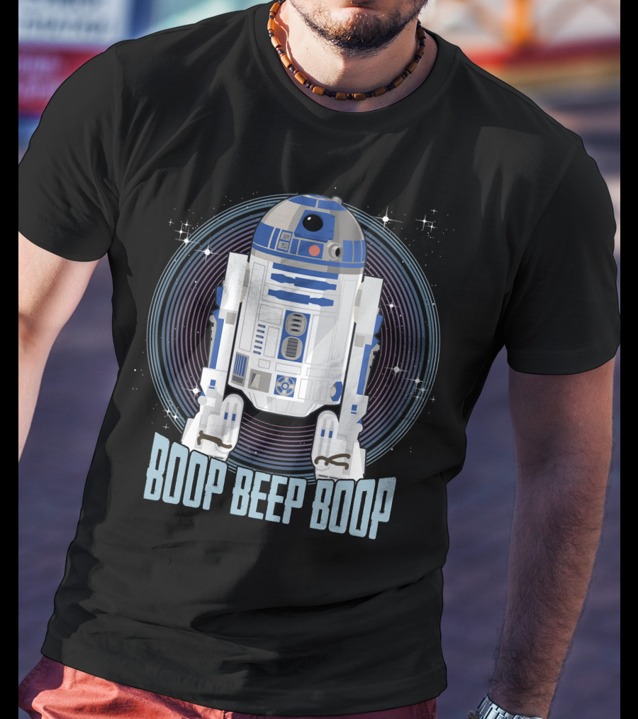 Star Wars R2-D2 Boop Beep Boop Circle T-Shirt