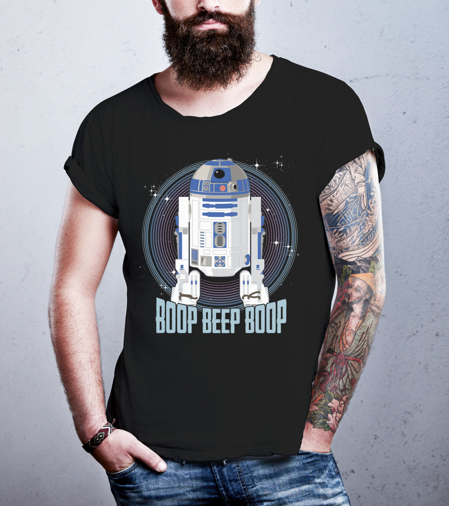 Star Wars R2-D2 Boop Beep Boop Circle T-Shirt
