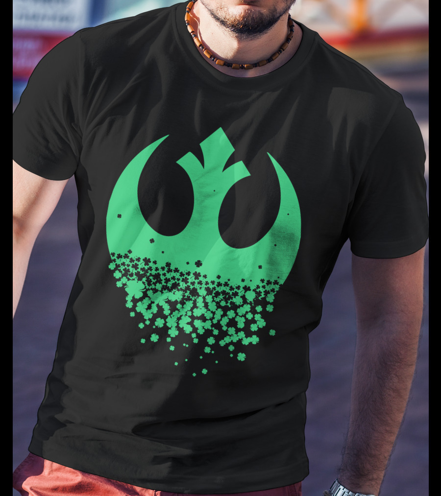 Star Wars Rebel Alliance Saint Patricks Day Clover Emblem T-Shirt