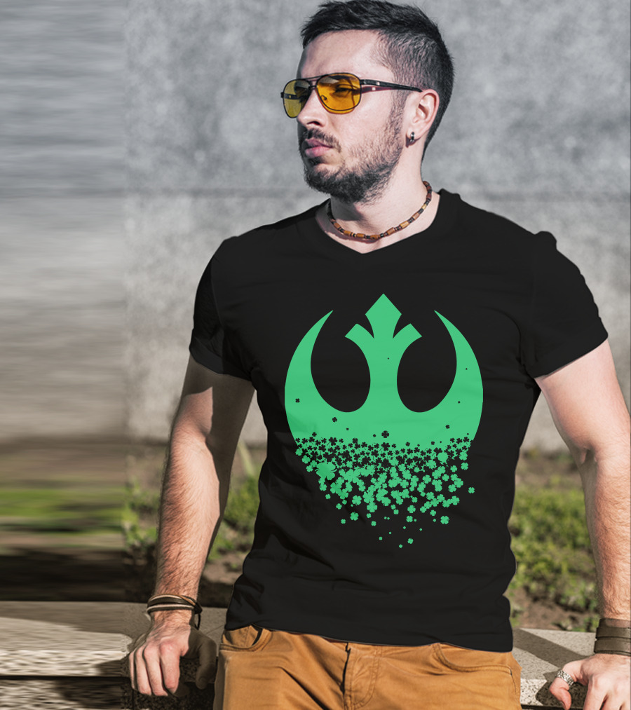 Star Wars Rebel Alliance Saint Patricks Day Clover Emblem T-Shirt