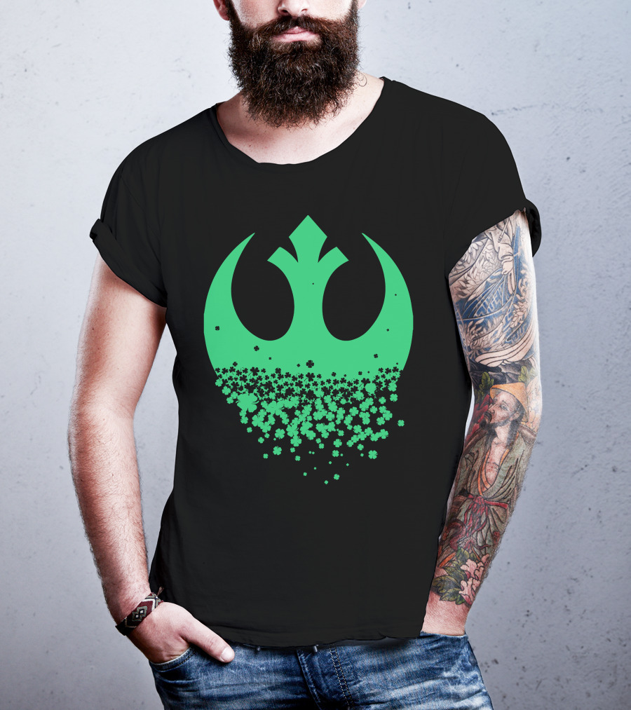 Star Wars Rebel Alliance Saint Patricks Day Clover Emblem T-Shirt