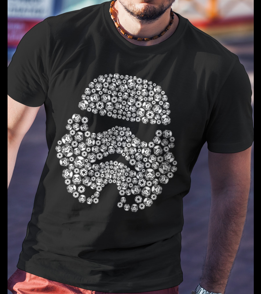 Star Wars Trooper Helmet Mosaic With Imperial Insignia T-Shirt