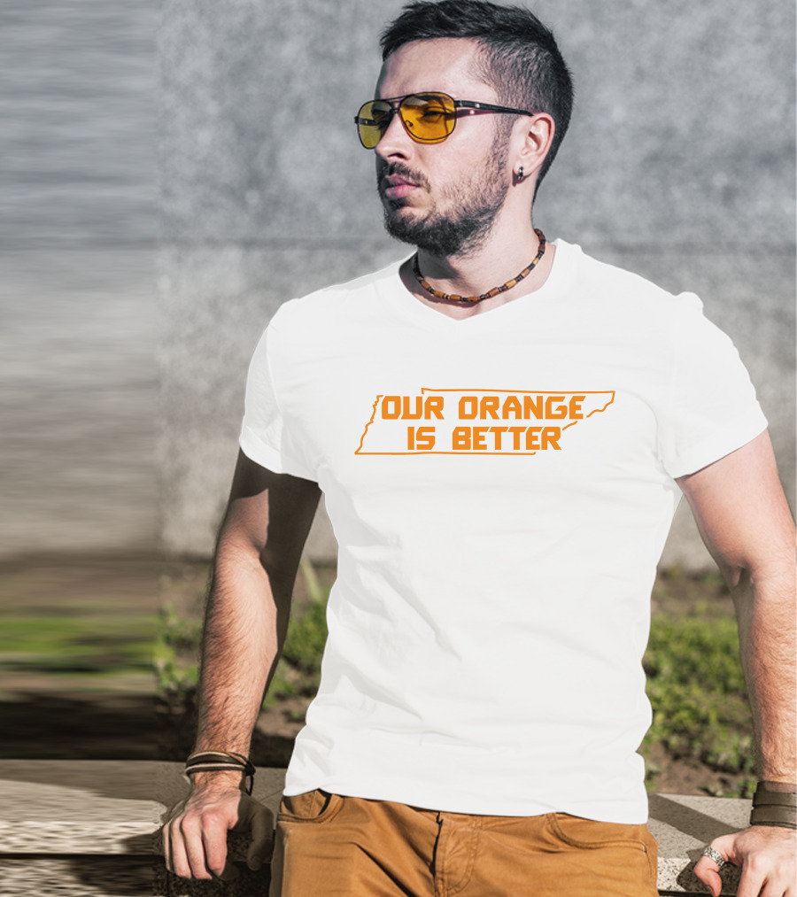Our Orange Is Better Tennessee State Outline T-Shirt