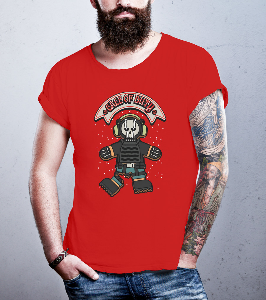 Call Of Duty Soldier Skull Headset T-Shirt
