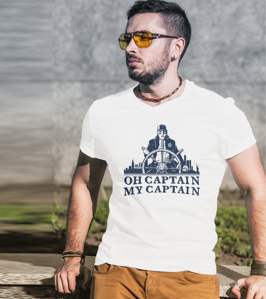 Oh Captain My Captain Steering The Cityscape 99 T-Shirt
