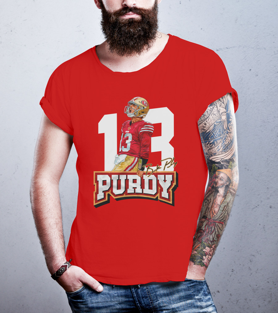 13 Purdy Brock Poly Football Player Red Jersey T-Shirt