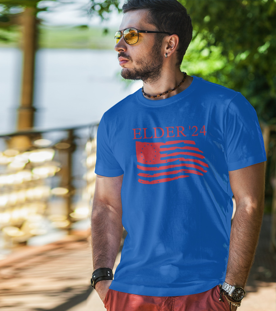Elder 24 We're Got A Country To Save Larry Elder American Flag T-Shirt