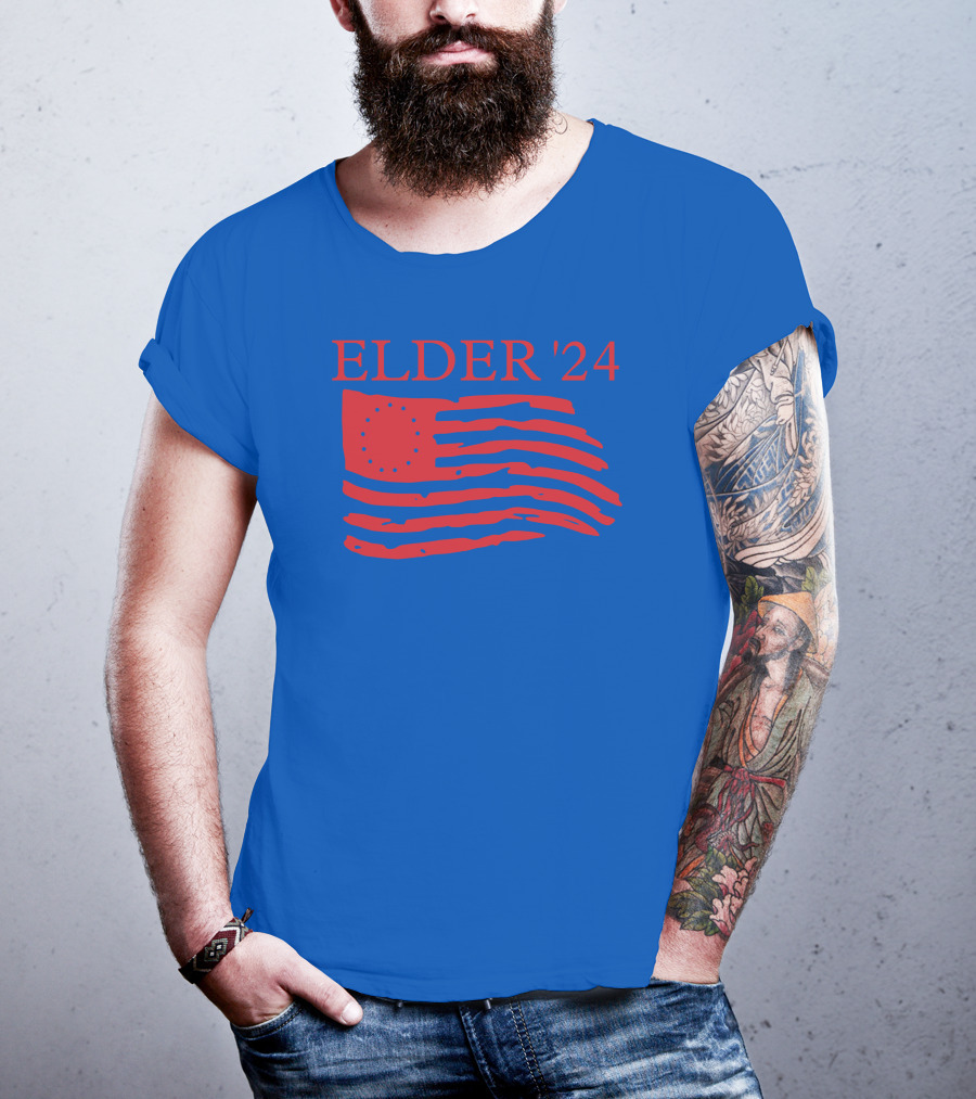 Elder 24 We're Got A Country To Save Larry Elder American Flag T-Shirt