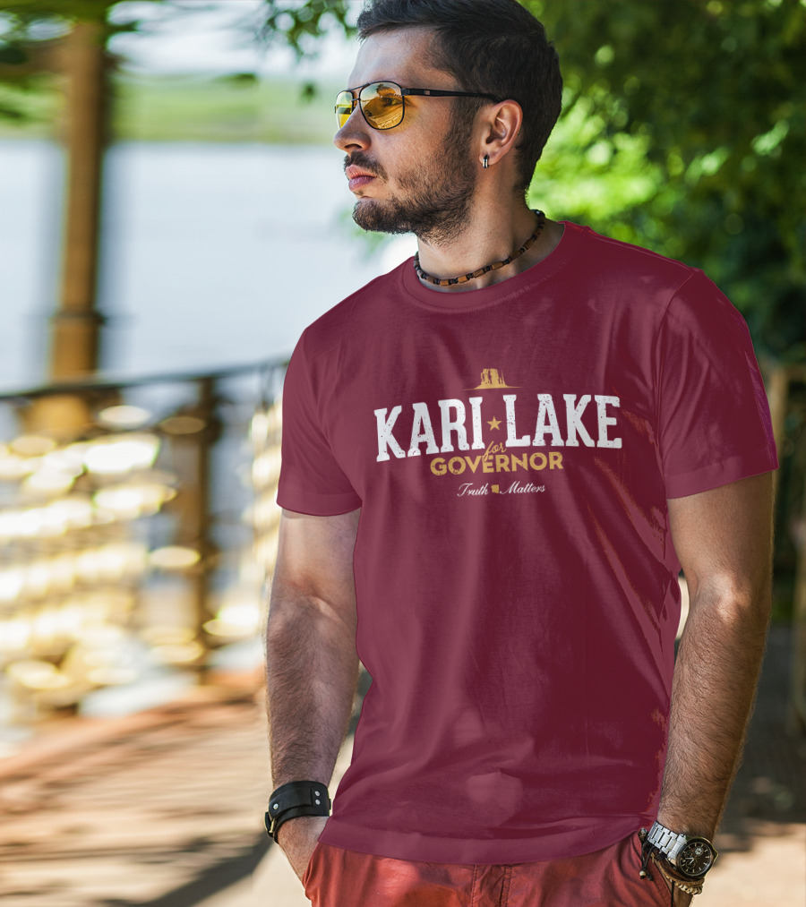 Kari Lake For Governor Gold Star Monument T-Shirt