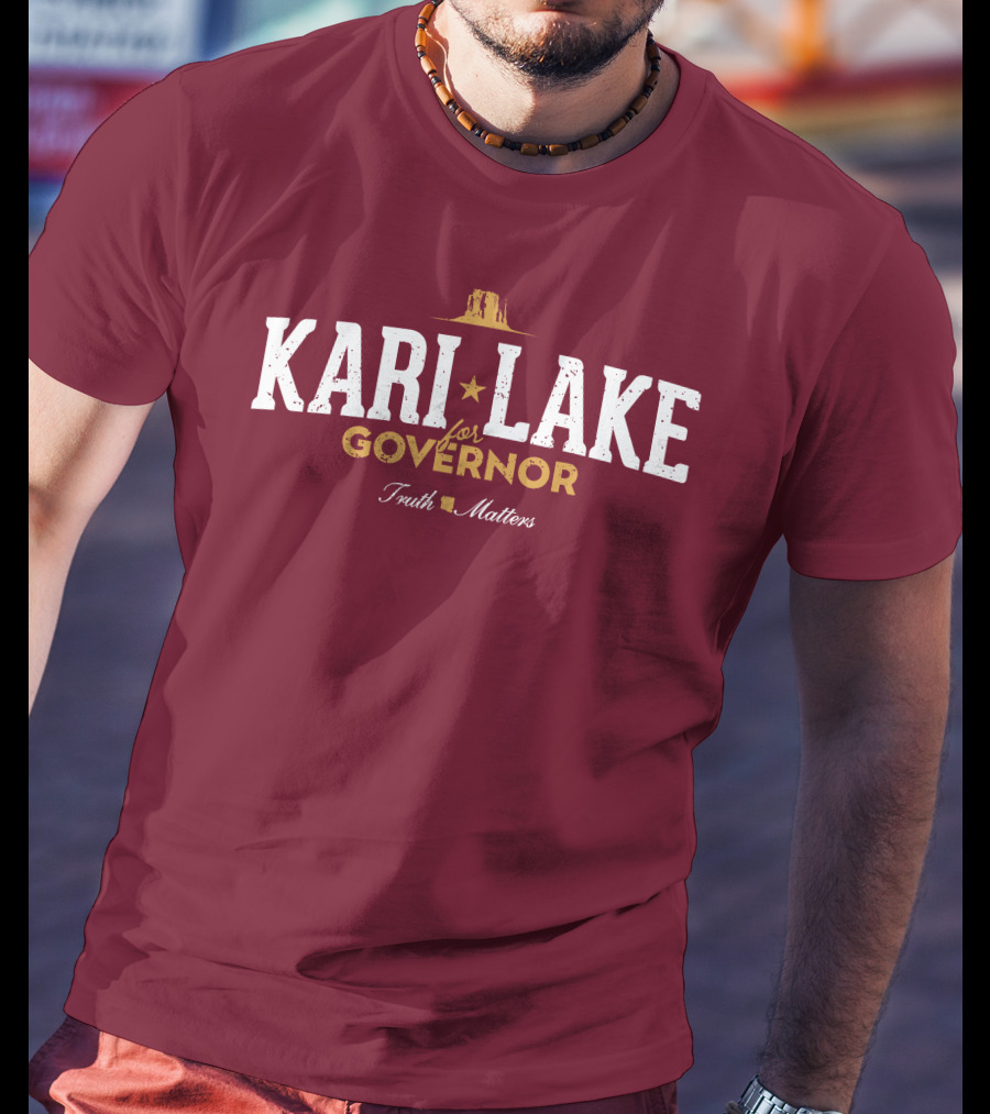 Kari Lake For Governor Gold Star Monument T-Shirt
