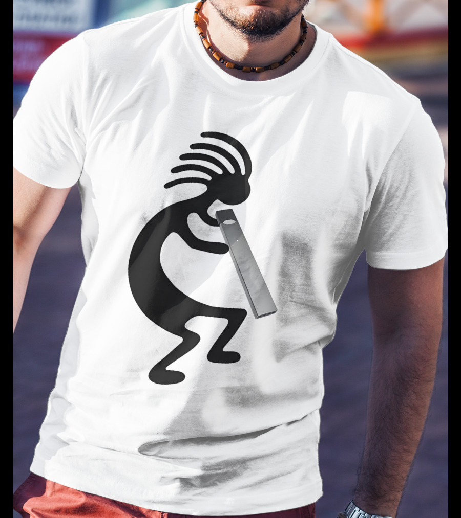 Kokopelli Vaping Man With Modern Device T-Shirt
