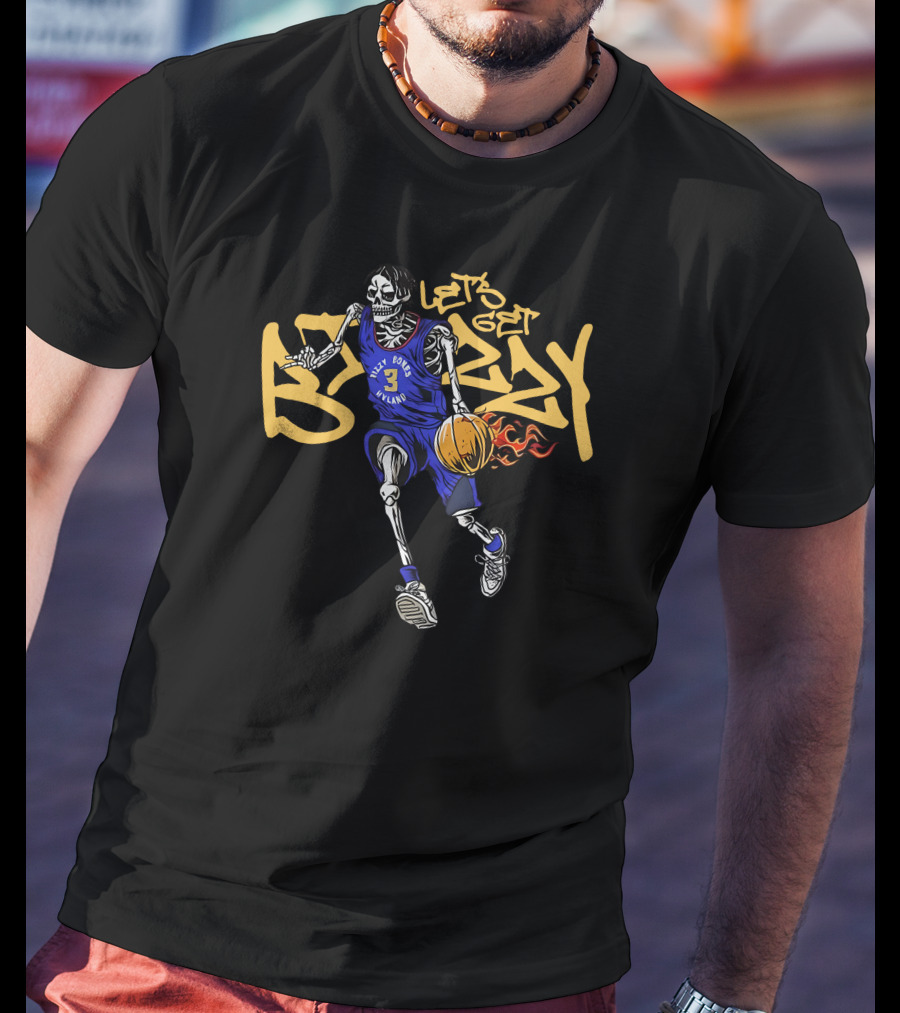 Bizzy Bones Merch Let's Get Bizzy Skeleton Basketball Mike Singer Brendan Vogt T-Shirt