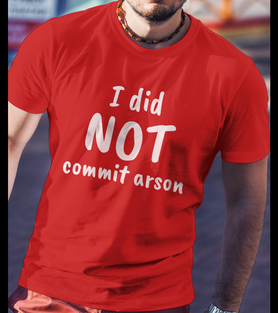 Lord Cory Hunter Winn I Did Not Commit Arson Lucca International Merch T-Shirt