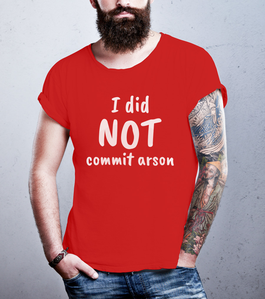 Lord Cory Hunter Winn I Did Not Commit Arson Lucca International Merch T-Shirt