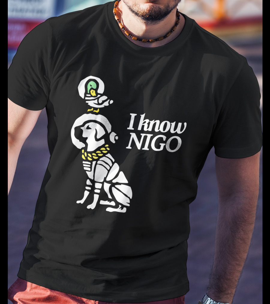 I Know Nigo Merch Lakeshow And Delta Iconic Dog With Parrot T-Shirt