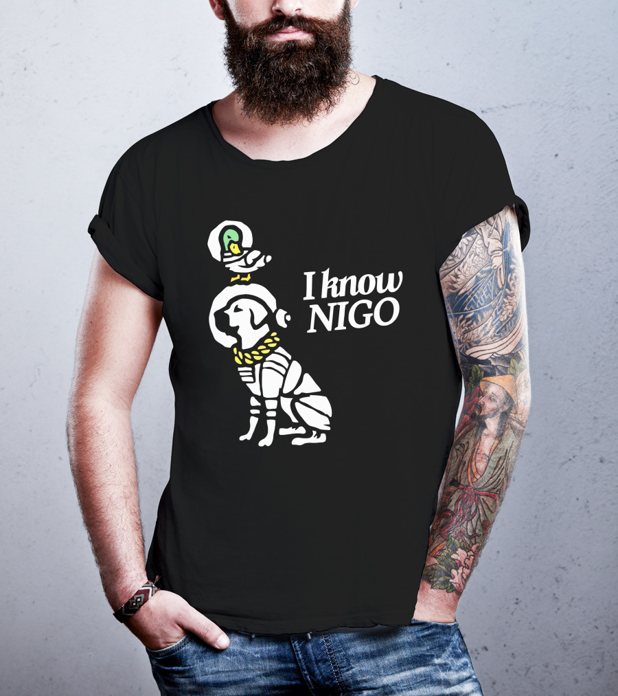 I Know Nigo Merch Lakeshow And Delta Iconic Dog With Parrot T-Shirt
