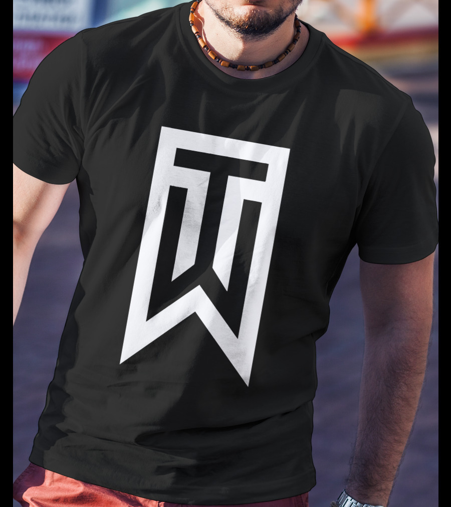 Tiger Woods Logo TW Monogram Merch T-Shirt