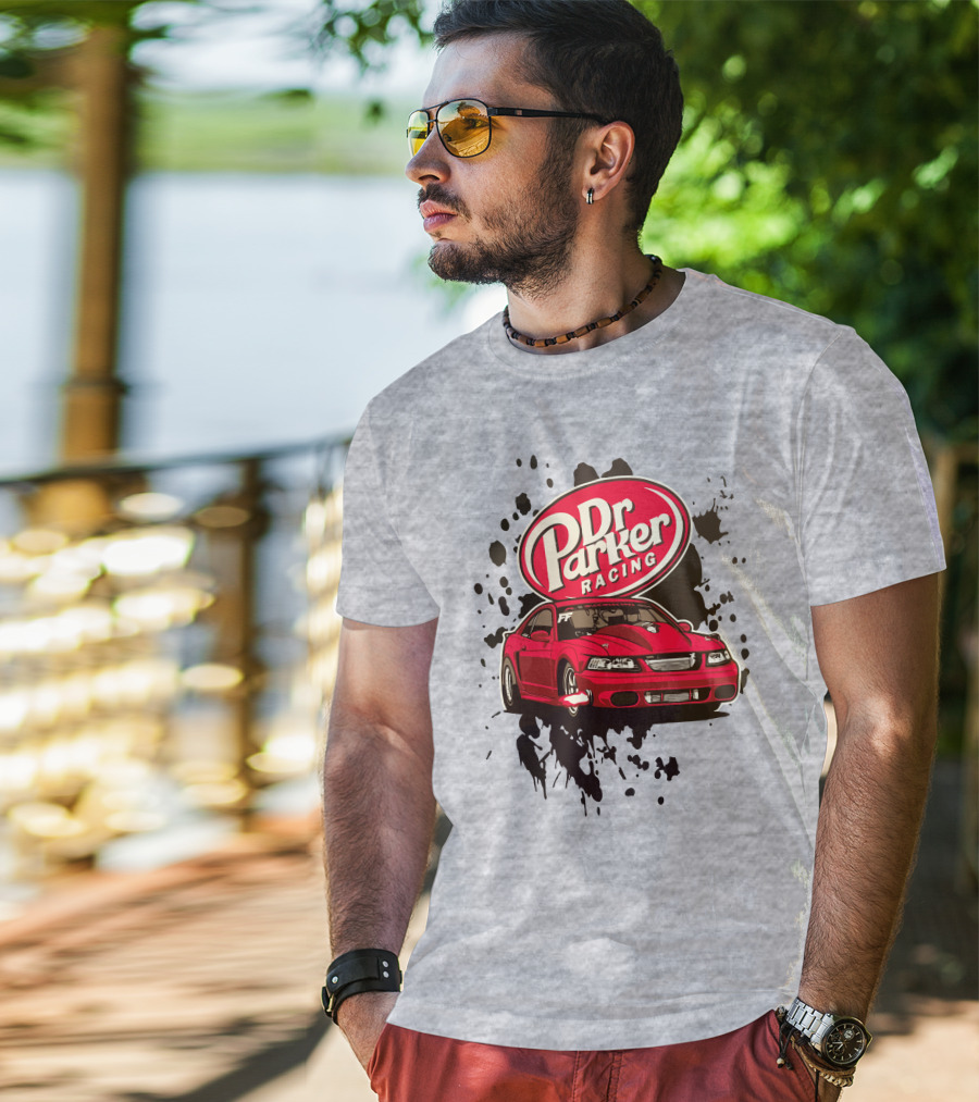 Dr Parker Racing Cleetus McFarland Merch Red Car T-Shirt