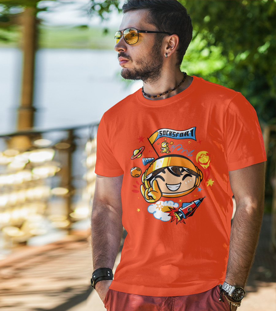 Socksfor1 Chibi Astronaut Space Adventure Merch T-Shirt
